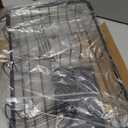 Dish Drying Rack in Sink - Expandable Stainless Steel Dish Rack Over the Sink, Kitchen Sink Drain Strainer with Cutlery Holder & Cup Holders, 15.4 x 9.8 x 3.0 Inch, Black