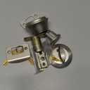 Kwikset 660 Deadbolt Deadbolt Lock, Satin Nickel Round Exterior Keyed Front Entry Door, Pick Resistant SmartKey Rekey Security, Single Cylinder Dead Bolt, with Microban Protection