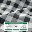 Biscaynebay Textured Fabric Shower Curtains 72" X 72", Black & White Printed Checkered Linen Modern Farmhouse Boho Hotel Quality Cloth Bathroom Curtains Machine Washable