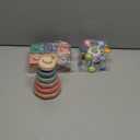 SpringFlower 3 in 1 Montessori Toys for Babies 0-3-6-12 Months, Rattle Teether & Baby Blocks & Soft Stacking Rings, Sensory Developmental Education Toys,Gift for Toddler Baby 0-3-6-12-18 Months