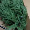 5ft Real Touch Norfolk Prelit Christmas Tree Decorations with 100 UL Listed Warm White Lights, Lighted Slim Pencil Tree for Babys First Christmas with 266 PE Tips, Metal Stand, Plug-in