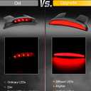 Motorcycle Chopped Rear Fender Edge LED Diffused Brake Tail Light Turn Signals Taillight Compatible with Harley Sportster Iron 883 XL1200C XL1200L XL1200N XL1200R XL1200V XL1200X