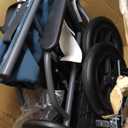 Medline Durable Folding Steel Transport Wheelchair with 12-Inch Wheels, 19-Inch Seat Width, Gray Frame, Microban, Teal Upholstery