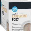 Happy Belly Light Roast Cappuccino Coffee Pods, Hazelnut Flavored, Compatible with K-Cup Brewers, 24 Count, BBD: 02/25/2027