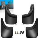 KEYOOG Front & Rear Mud Flaps Splash Guards Fit for 2014-2019 Chevy Silverado 1500/Ld /2500 HD/ 3500 HD, 4-Pc Set Mud Guards Splash Guard Black - Fit the Models with Single Rear Wheels