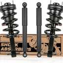 KUIPERAUTO 911533 139104 4PCS Front and Rear Complete Struts Coil Springs and Shock Absorbers Assembly Compatible for Chevrolet Suburban Tahoe Avalanche 2007-2013 /Compatible for GMC Yukon 2015-2016
