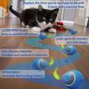 Trumoon Interactive Cat Ball Toys for Indoor Cat, Automatic Pet Toys Ball to Keep Them Busy (Blue)