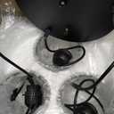 MAXvolador Industrial 3-Light Pendant Light, Adjustable Hanging Light Fixture with Clear Glass Shade, Pendant Lighting E26 Base Ceiling Lamp, Black