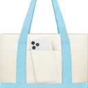 Amylove Mini Canvas Tote Bag with Pockets Duty Canvas Sublimation Blank Small Bag Mini Reusable Tote for Crafts DIY