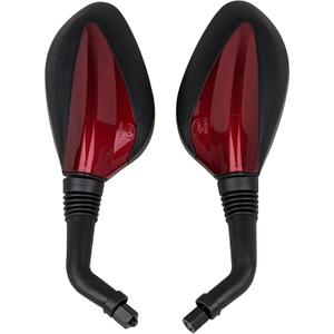 RedCap 8mm Black Rear View Side Mirrors Set for GY6 50cc 125cc 150cc 250cc Chinese Scooter Moped Vespa TaoTao Roketa Jonway Peace VIP Baja SUNL Kymco Scooter Motorcycle (Dark Orange) (Burgundy)
