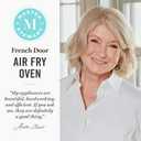 Martha Stewart French Door Air Fryer Toaster Oven Combo, 34QT Countertop Convection, 12-in-1, Bake, Broil, Roast, Fits 12 Pizza,Dehydrate,5 Accessories, Air Fry Basket, Stainless Steel, Indigo Blue