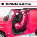 Seat Armour Jeep Seat Towel - Universal Fit Soft Machine Washable Jeep Towel - Easy Install, Multipurpose Towel2Go Seat Cover for Jeep - Pink