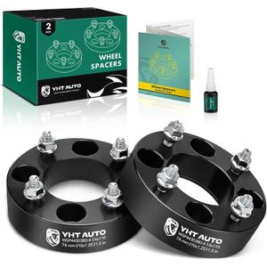 YHTAUTO 4X110mm Wheel Spacers 1.5 Inch Fits Honda, Suzuki, Can-Am, Bombardier, Kawasaki, Yamaha, Grizzly, King Quad, Foreman Tire Spacers w/ M10x1.25 Studs, 74mm Hub Bore 4 Lug 2PCS Black Adapters (1.5 Inch ( 2 Pcs ))