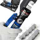 AMZCNC Hand Operated Hydraulic Crimping Tool Hydraulic Cable Lug Crimper 8 US TON 12 AWG to 00 (2/0) Electrical Terminal Cable Wire Tool Kit with 9 Die