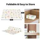 XVISHX Baby Play Mat, 50 x 50 Inch Play Mat Perfect for Use Baby Playpen, Foldable Baby Foam Playmat for Floor, Portable Waterproof Activity PlayMats for Babies, Infants and Toddlers
