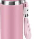 Stainless Steel thermo Bottles with cup 700ml/23.7oz Vacuum Insulated Bottle for hot and cold coffee drink water thermo flask with cup.(Pink,700ml)