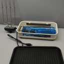 1500W Non-smoking Electric Grill | 2-in-1 Outdoor Indoor Grill with Three Hand Dishes, Grill Mesh And Non-stick Cooking Detachable Plate, (Light Brown-1)