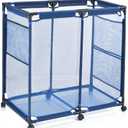 AOBEN Pool Storage Bin, Rolling Pool Storage Mesh Basket Organizer, Large Capacity Swim Accessories Holder for Pool Balls, Noodles, Floats, Beach Towels