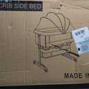 YADAQE Baby Cradle, Freestanding Bedside Bassinet, 3-in-1 Convertible Bassinet with 360 Swivel Wheels, 2026 New Model Adjustable, Easy-Fold Portable Neutral Baby Newborn Bassinet (Dark Gray), Crib