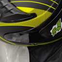 HAX Full Face Motorcycle Helmet with Dual Rear Wing and Pinlock Ready DOT Approved - Lightweight and Durable Motorbike Street Bike Helmet for Adults (Impulse Blade Yellow,XL)