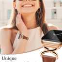 JR.DM Leather Bands Women Compatible with Apple Watch 40mm 38mm 44mm 45mm 41mm 42mm 46mm 49mm Dressy Thin Designer Strap with X-Shaped Metal Crown for iWatch Series Ultra/ SE/ 11/ 10/ 9/ 8/ 7/ 6/ 5/ 4/ 3/ 2/ 1 Brown