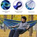 Camping Hammock Comfortable Fabric Hammocks with Tree Straps for Travel Patio Garden, Hanging Sturdy Indoor/Outdoor Hammock Up to 660lbs Portable Hammocks with Travel Bag