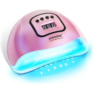 JODSONE Pink U V Nail Lamp for Gel Nail Polish Manicure Light with 4 Timers & Automatic Sensor Nail Dryer Curing LED Light