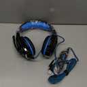 BENGOO G9000 Stereo Gaming Headset for PS4 PC Xbox One PS5 Controller, Noise Cancelling Over Ear Headphones with Mic, LED Light, 7.1 Surround Sound, Soft Memory Earmuffs for Nintendo Xbox Series X|S (Blue)