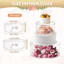 2Pcs Acrylic Cake Display Stand 8'' 12'' Round 2Tier Clear Cylinder Cake Box for Wedding Birthday Party Decor (8 /12 Inch)