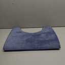 Memory Foam Toilet Bath Mat, U-Shaped Commode Contour Rug, Super Water Absorption, Non-Slip, 24 X 20 Inches, Sky Blue