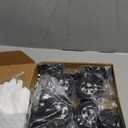 4 Inch Caster Wheels Set of 4 Heavy Duty Natural Elastic Rubber Wheels with Locking 2200Lbs Load Capacity, Silent Swivel 360 Rotation. Ideal for Industrial Carts, Trolleys, Workbenches, and Casters