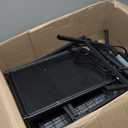 Bakers Rack with Power Outlet, Kitchen Microwave Stand with 10 S-shaped Hooks, 6-Tier Coffee Bar Station, Kitchen Storage Shelf Rack for Spices, Pots, Gray