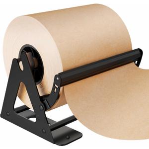DIY Crew 12 Inch Paper Roll Dispenser and Cutter - Heavy-Duty Wall Mountable, Non Slip Tabletop - Kraft, Freezer, Butcher Paper - Up to 1000ft Rolls