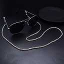 KAI Top Eyeglass Chain Sunglasses Chain Fashion Glass Bead Mask Lanyard Chain Face Mask Chain for Women Men (Champage)