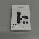 (2 Mics) Wireless Lavalier Microphones for iPhone/Android/PC, 3-IN-1 Mini Noise Reduction Lapel/Clip-on Mic With Storage Bag for Video Recording, Live Streaming, Interview, YouTube, TikTok,Vlog