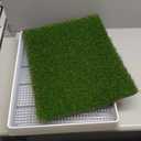 SunTurf Dog Grass Pad with Tray, Dog Litter Box, Porch Potty for Puppy Pee Training, Indoor Portable Fake Grass Pee Pad System, Artificial Grass + Pee Pad Holder