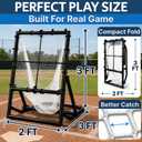Baseball & Softball Rebounder Net – Adjustable Pitching Trainer for Accuracy, Throwing, and Fielding – Durable Training Equipment for Youth & Adults, 3x2