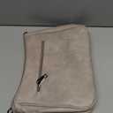 Crossbody Bags for Women,Vegan Leather Crossbody Purse with Adjustable Strap Embossed Flower Women's Shoulder Handbags | Medium, Trendy, Multi Pocket, Hobo Purse, Wide Guitar Strap, Lightweight (06-gray)