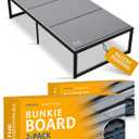 Meliusly Heavy Duty 10mm Bunkie Board Twin 2-Pack (38x75'') Patent Pending Low Profile Bed Board Design - Breathable, Noise Minimizing, Moisture Resistant Bunkieboards, Low Profile Bed Support