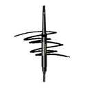 Men's 2-in-1 Eyebrow Brush & Pencil - Shape, Define & Fill In - Ultra-Thin, Long-Lasting Black - Vegan