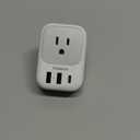 2 Pack European Plug Adapter USB C, TESSAN US to Europe Adapter 4 Outlets 3 USB Charger, Type C International Power Adaptor to Italy Spain France Portugal Iceland Germany, Europe Travel Essentials