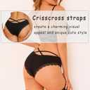 ALL OF ME Women Cotton Underwear Sexy Criss Cross Lace Trim Low Rise Cheeky Bikini Panties 6 Pack