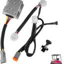 Drive-up DC Voltage Reducer 48V Step Down to 12V 15A Buck Converter Waterproof Voltage Regulator Kit Fits for Club Car Precedent 2004-Up Golf Carts