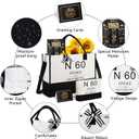 Birthday Gifts for Women Canvas Tote Bag, Unique Gifts for Wife Mom Friends Her, Vintage Handbag Cosmetic Bag Poster