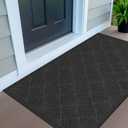 Apache Mills Textures Crosshatch Entrance Mat 2' x 3' Onyx, Synthetic (Black,charcoal)