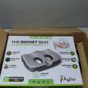 Aylio Socket Seat Cushion for Sit Bone and Back Pressure Relief, Butt, Tailbone, Hip, Hamstring, Posture Support - Firm Memory Foam Comfort Ischial Tuberosity Pillow for Desk Chair or Car