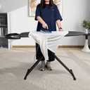Duwee 16"×46" Extra Wide Ironing Board with Retractable Iron Rest,Black