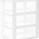 Gonice 3 Drawer Storage Organizer, White Plastic Drawer Storage, Small Desktop Organizer for Home, Office