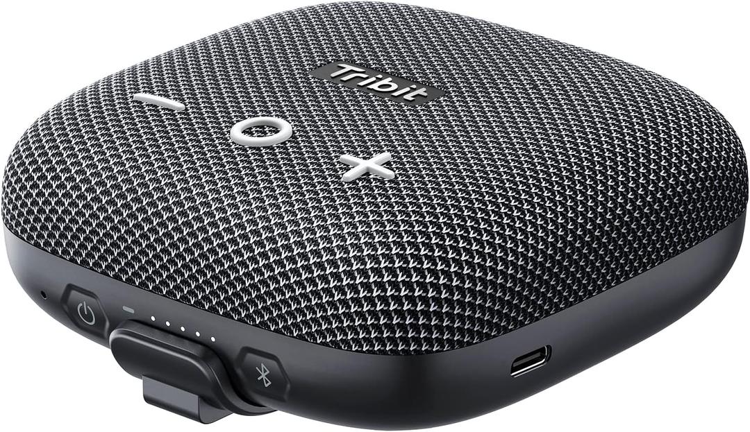 Tribit StormBox Micro 2 Wireless Portable Speaker: 10W Loud Deep Bass Sound, IP67 Waterproof Bike Speaker with Bluetooth 5.3, 12H Playtime, TWS Pairing for Camping Travel Hiking (Black)