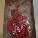 500 Pcs Artificial Holly Berries, Mini 10 mm Christmas Fake Berry with Stem Berry Picks for Xmas Tree Home Deocr Wreath DIY Craft Winter Holiday Party Decoration(Red,Pure)